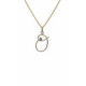 Colgante de oro amarillo con diamante - letra O