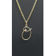 Colgante de oro amarillo con diamante - letra O