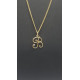 Colgante de oro amarillo con diamante - letra B