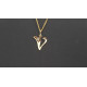 Colgante de oro amarillo con diamante - letra V