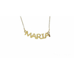 Gargantilla de oro amarillo con nombre de Maria