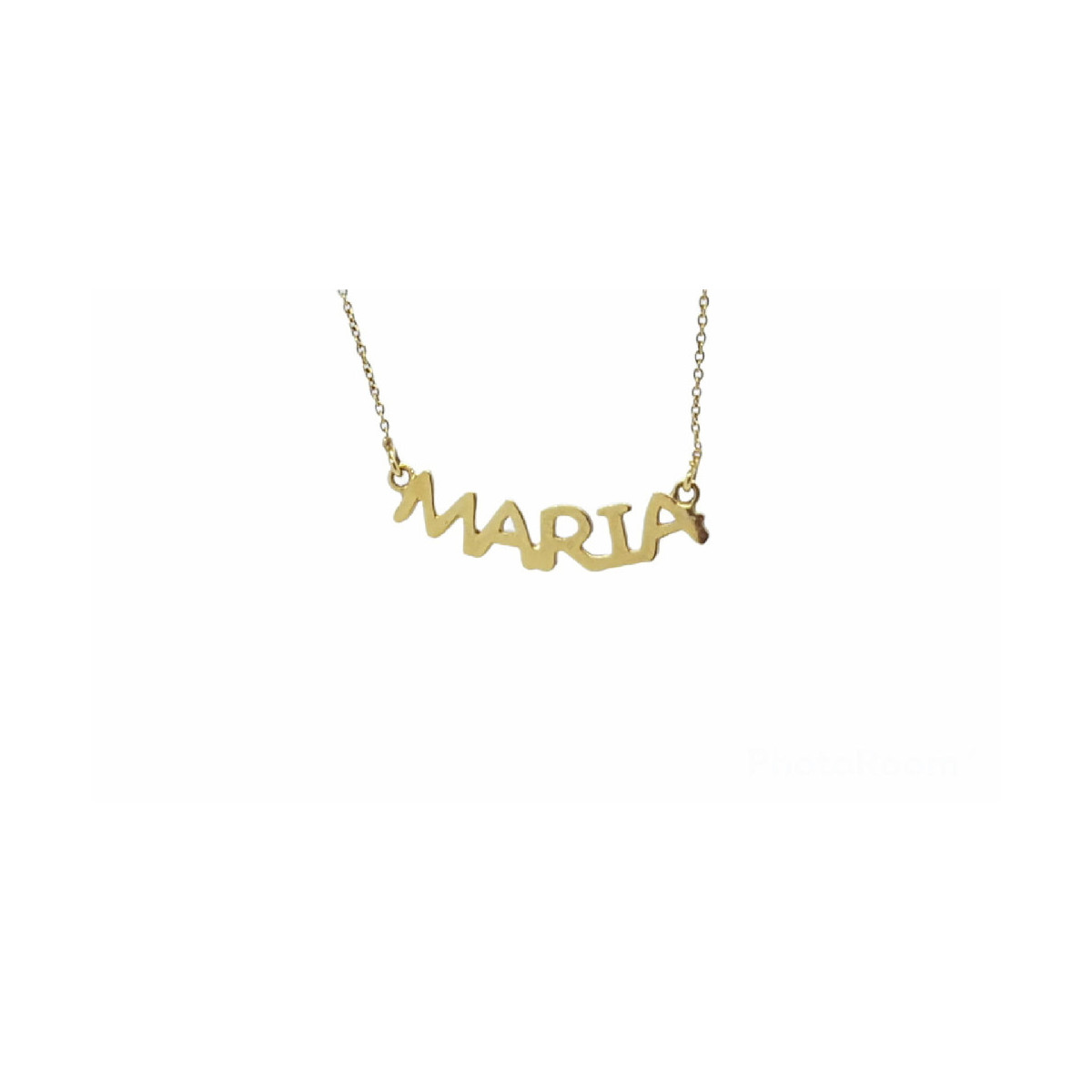 Gargantilla de oro amarillo con nombre de Maria