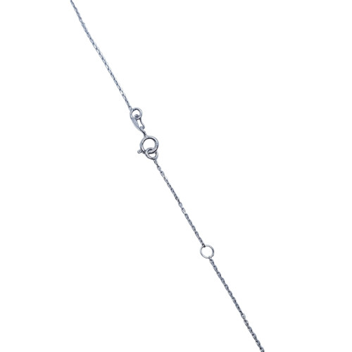 Gargantilla de oro blanco con diamantes - letra S