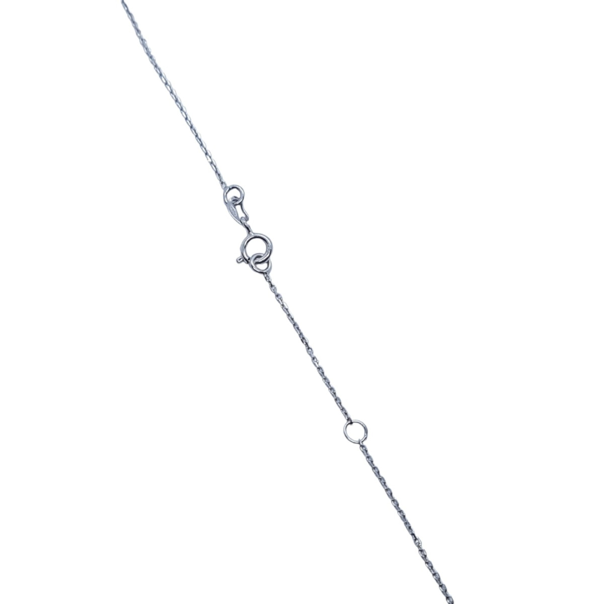 Gargantilla de oro blanco con diamantes - letra S