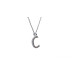 Gargantilla de oro blanco con diamantes - letra C