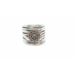 Anillo de plata con circonitas