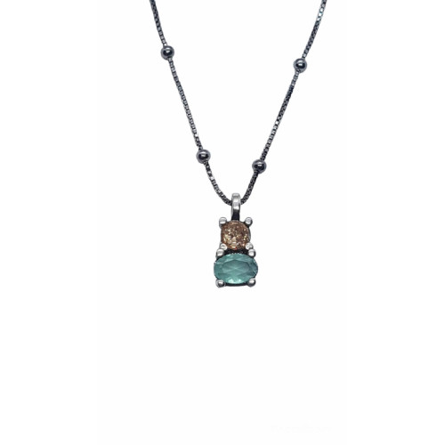 Collar de plata con circonitas
