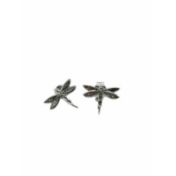 Pendientes de plata con forma de libélulas y circonitas