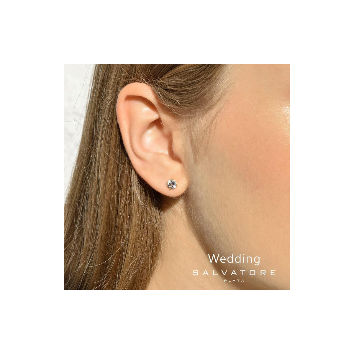 Pendientes de plata con circonitas blancas