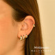 Pendientes de plata chapada estilo aros