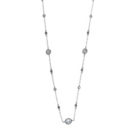 Collar de plata con circonitas blancas