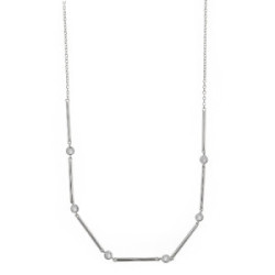 Collar de plata con circonitas blancas