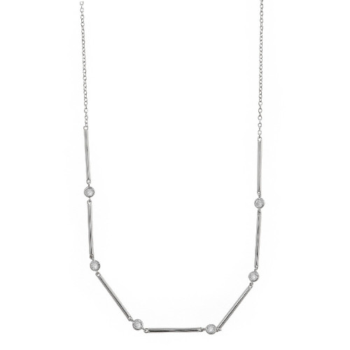 Collar de plata con circonitas blancas