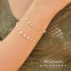 Pulsera de plata chapada con circonitas y perlas naturales