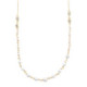 Collar de plata chapada con circonitas blancas y perlas naturales