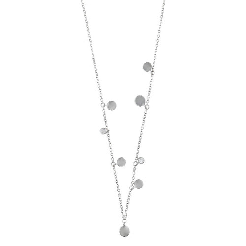 Collar de plata con circonitas blancas