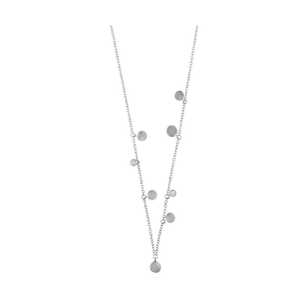 Collar de plata con circonitas blancas