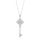 Collar de plata con forma de llave y circonitas blancas