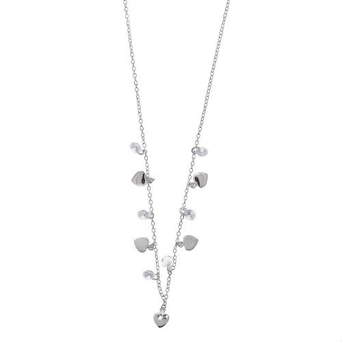 Collar de plata con circonitas blancas