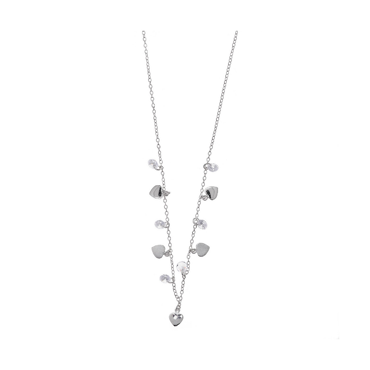 Collar de plata con circonitas blancas