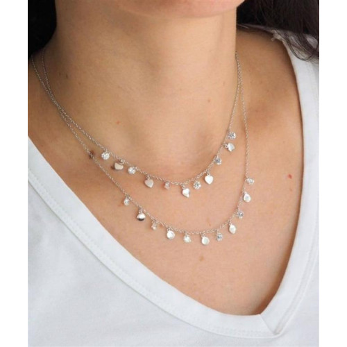 Collar de plata con circonitas blancas