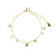 Pulsera de plata chapada con circonitas y placas Pulsera de plata chapada con circonitas y placas