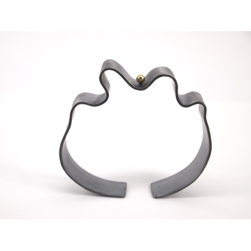 Brazalete rígido de plata y oro