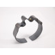 Brazalete rígido de plata y oro