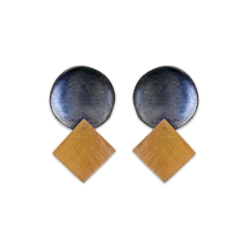 Pendientes de plata y oro