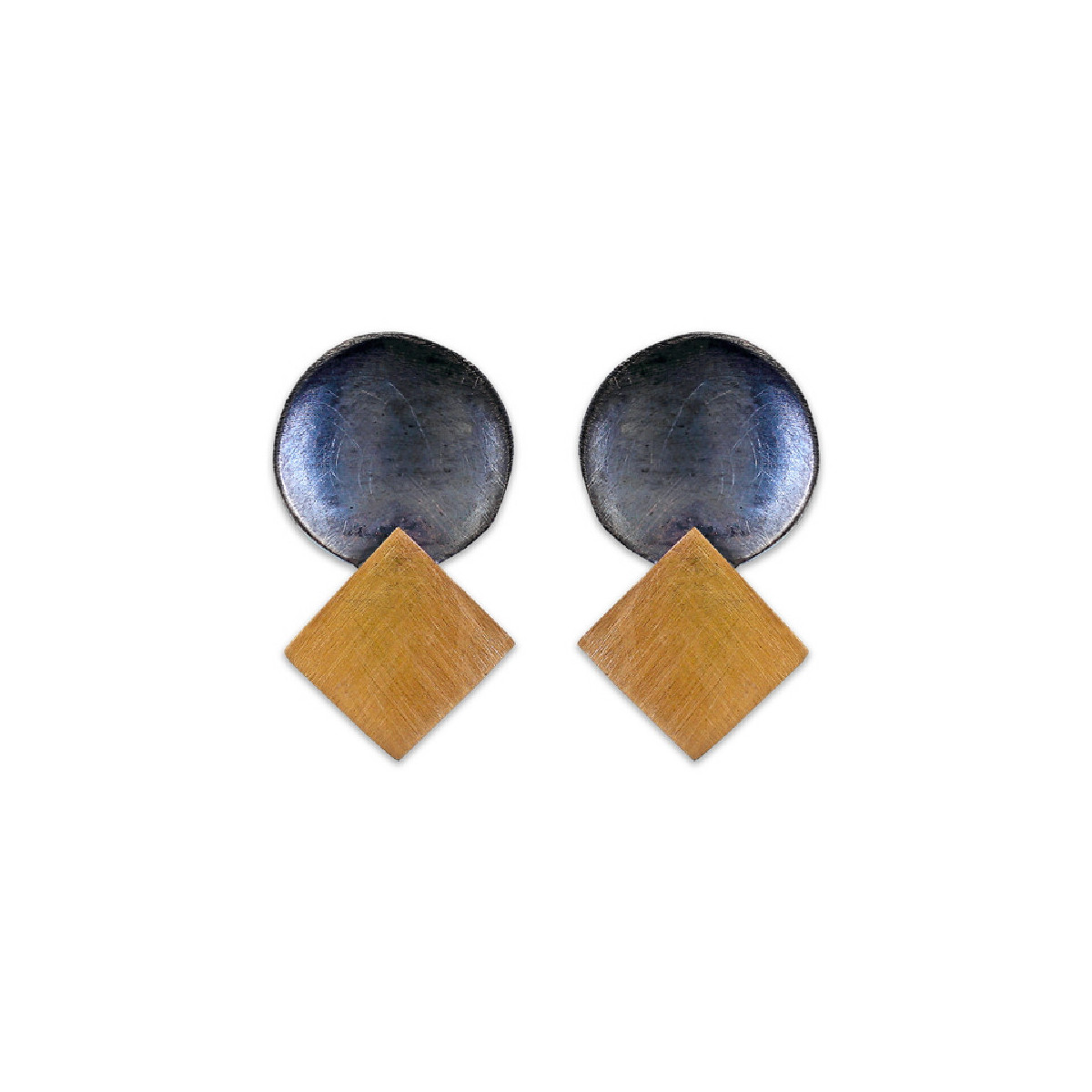 Pendientes de plata y oro