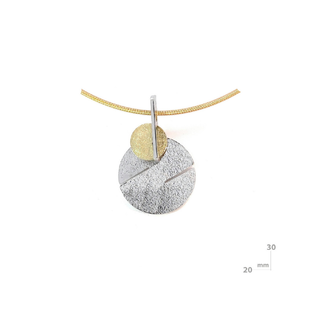 Colgante de plata y oro