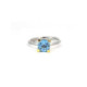 Anillo de plata y oro con topacio