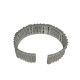 BRAZALETE RÍGIDO DE ORO AMARILLO CON DIAMANTES NEGROS Y PLATA