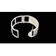 Brazalete rígido de plata y oro