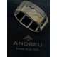 Brazalete rígido de plata y oro
