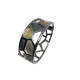 Brazalete rígido de plata y oro