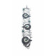 Pulsera artículada de plata, malaquita y marfil