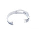 Brazalete rígido de plata y oro