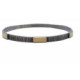 Brazalete rígido de plata y oro amarillo