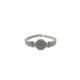 Brazalete rígido de plata con circonitas