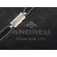 Pulsera de plata con cuero y circonitas