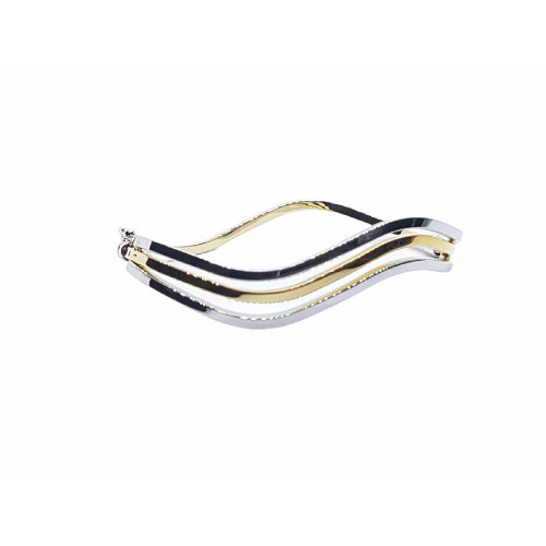 BRAZALETE RÍGIDO DE ORO BLANCO Y ORO AMARILLO