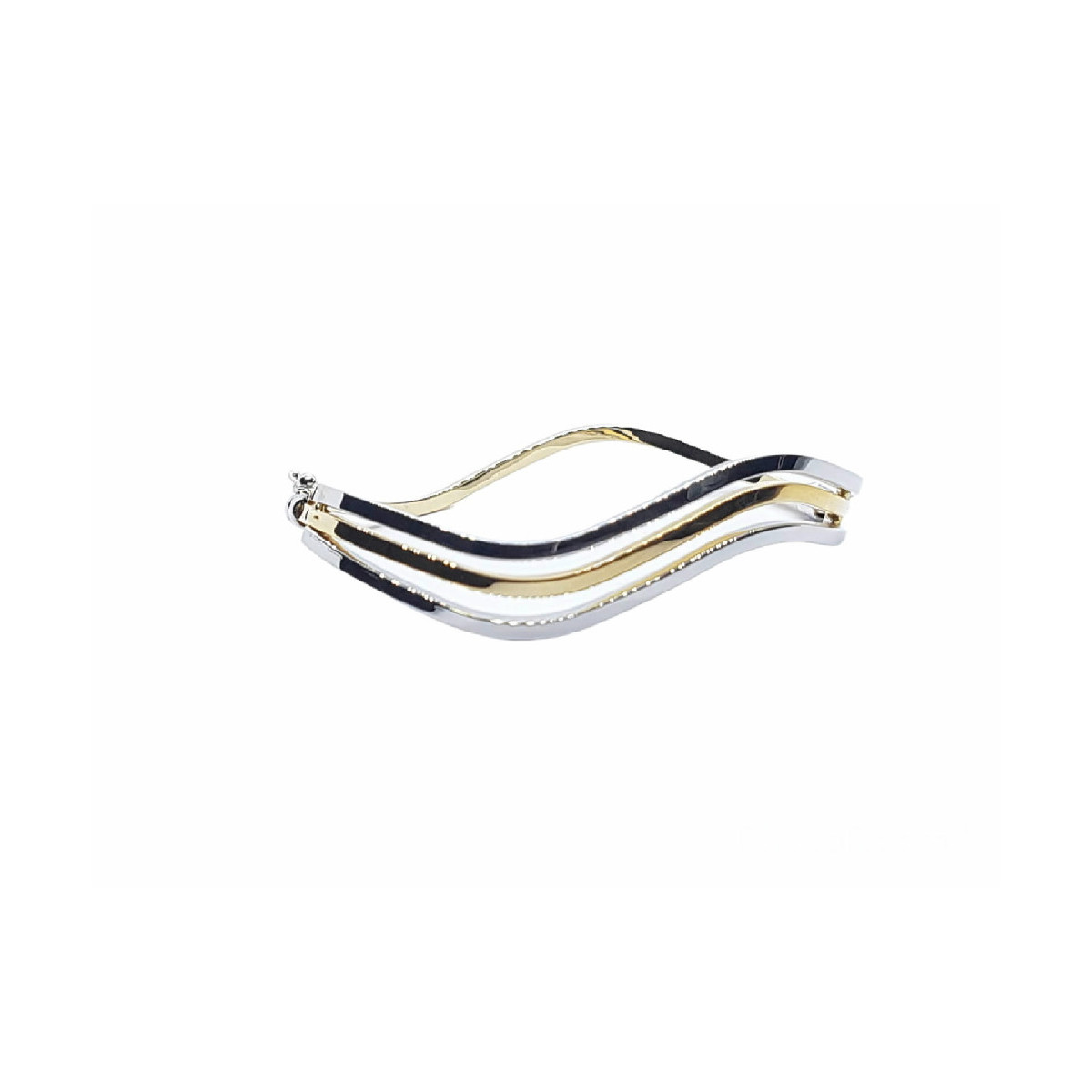 BRAZALETE RÍGIDO DE ORO BLANCO Y ORO AMARILLO