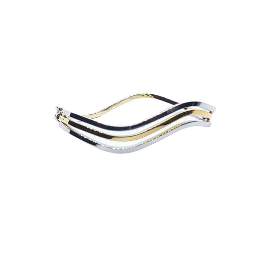 BRAZALETE RÍGIDO DE ORO BLANCO Y ORO AMARILLO