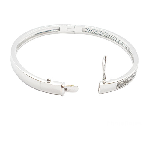 BRAZALETE RÍGIDO DE ORO BLANCO CON DIAMANTES