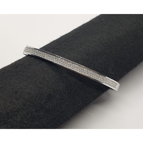 BRAZALETE RÍGIDO DE ORO BLANCO CON DIAMANTES