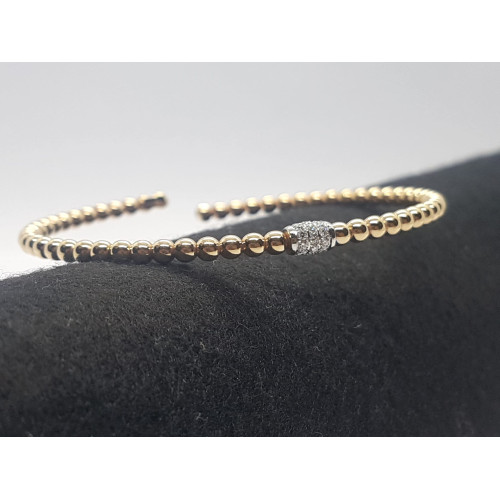 BRAZALETE RÍGIDO DE ORO ROSA CON DIAMANTES