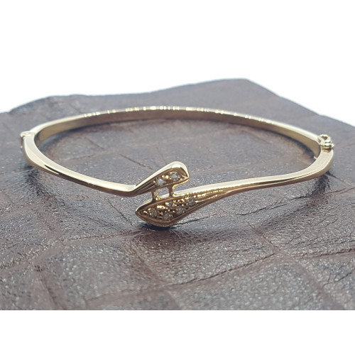 BRAZALETE RÍGIDO DE ORO AMARILLO CON DIAMANTES