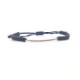 Pulsera estilo Rivière de oro blanco y rubíes