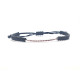 Pulsera estilo Rivière de oro blanco y rubíes